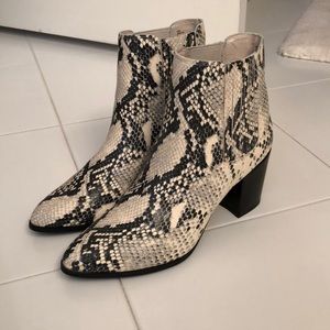 Steve Madden Snakeskin Heeled Booties